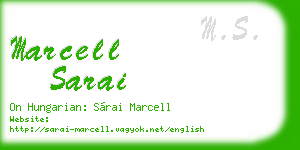 marcell sarai business card