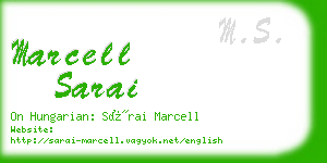 marcell sarai business card